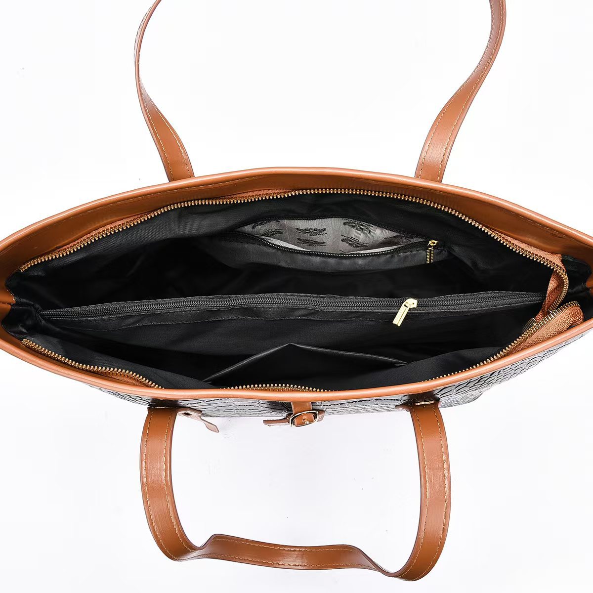 Crocodile Pattern Single Shoulder Tote Bag