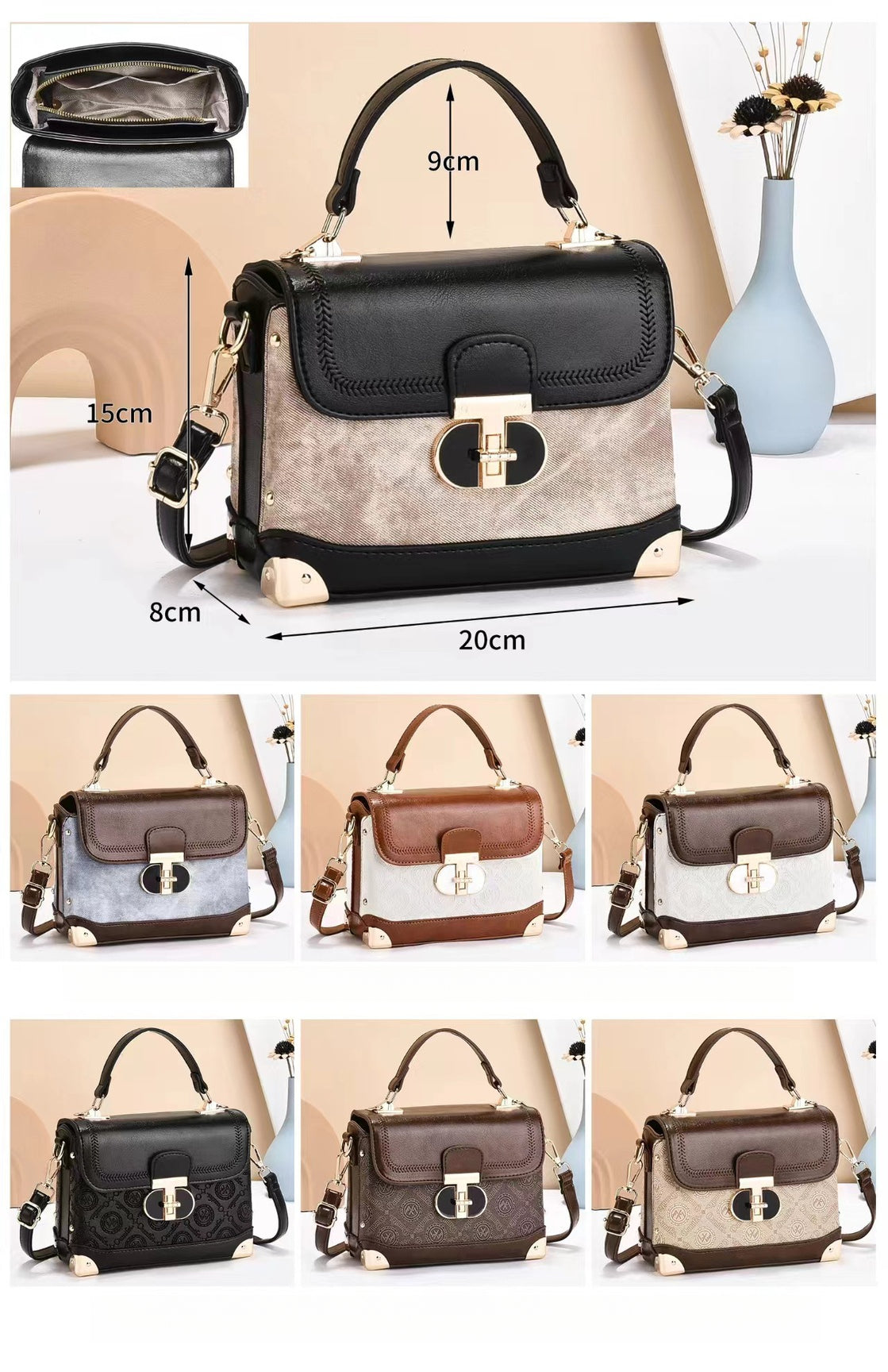 Square Single Shoulder Crossbody Bag